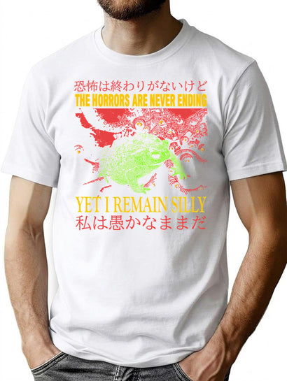 The Horrors Japanese Vintage Frog T-Shirt for Men & Women, T-Shirts Graphic Tee - Black