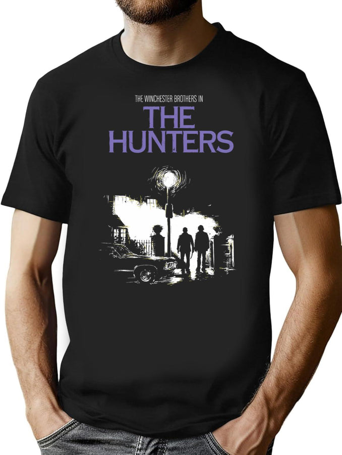 The Hunters (Supernatural _Amp_ The Exorcist) T-Shirt for Men & Women, T-Shirts Graphic Tee - Black