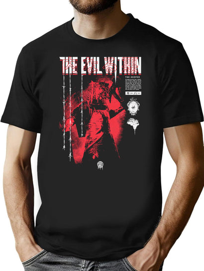 The Keeper - Evil Within T-Shirt for Men & Women, T-Shirts Graphic Tee - Black