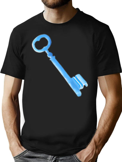 The Key To My Heart T-Shirt for Men & Women, T-Shirts Graphic Tee - Black