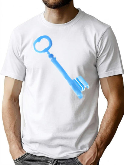 The Key To My Heart T-Shirt for Men & Women, T-Shirts Graphic Tee - Black