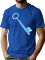 The Key To My Heart T-Shirt for Men & Women, T-Shirts Graphic Tee - Blue
