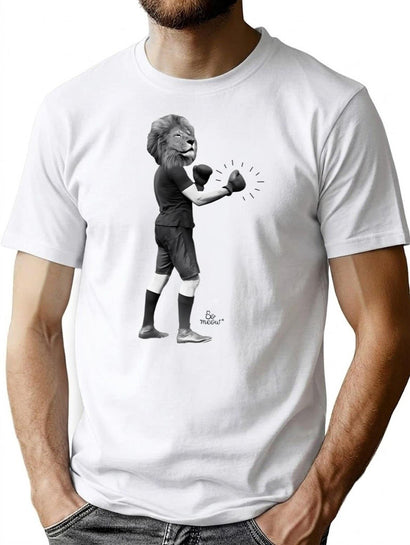 The King Of The Jungle - The Boxer Lion T-Shirt for Men & Women, T-Shirts Graphic Tee - Black