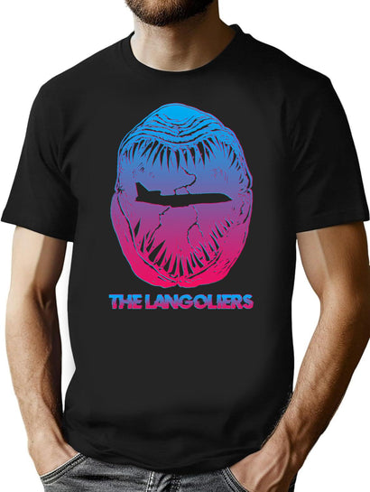 The Langoliers Cyan Magenta 3D Eye Glass T-Shirt for Men & Women, T-Shirts Graphic Tee - Black