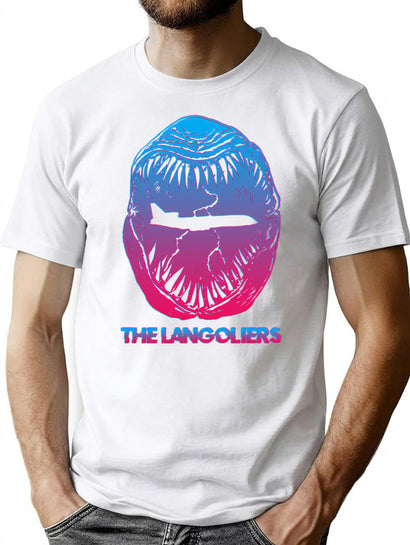 The Langoliers Cyan Magenta 3D Eye Glass T-Shirt for Men & Women, T-Shirts Graphic Tee - Black
