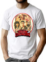 The Last Dragon Oval Crackle Worn T-Shirt for Men & Women, T-Shirts Graphic Tee - White
