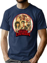The Last Dragon Oval Crackle Worn T-Shirt for Men & Women, T-Shirts Graphic Tee - Navy