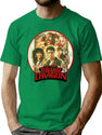 The Last Dragon Oval Crackle Worn T-Shirt for Men & Women, T-Shirts Graphic Tee - Green