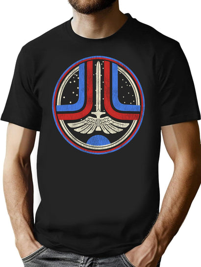 The Last Starfighter Seal Dks Worn (1984) T-Shirt for Men & Women, T-Shirts Graphic Tee - Black