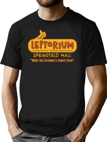 The Leftorium Store T-Shirt for Men & Women, T-Shirts Graphic Tee - Black