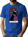 The Lovers Tarot Card T-Shirt for Men & Women, T-Shirts Graphic Tee - Blue