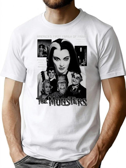 The Munsters - America'S First Family Of Fright T-Shirt for Men & Women, T-Shirts Graphic Tee - Black