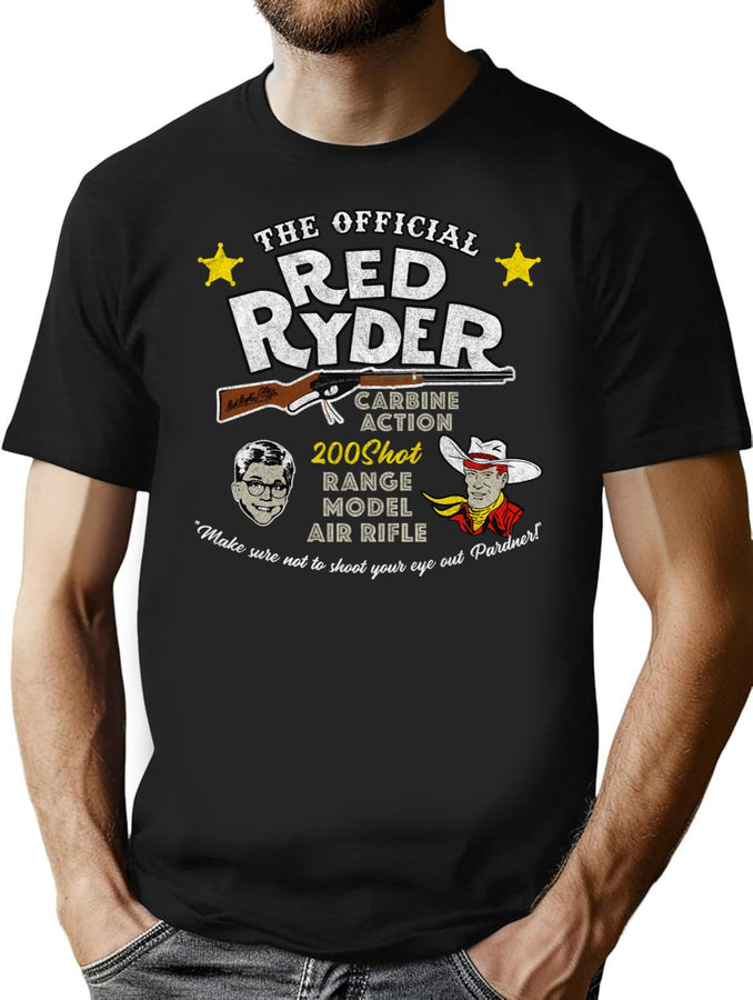 The Official Red Ryder Air Rifle Christmas Story T-Shirt for Men & Women, T-Shirts Graphic Tee - Black