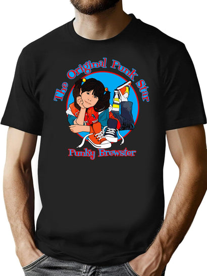 The Original Punk Star T-Shirt for Men & Women, T-Shirts Graphic Tee - Black