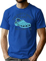 The Party Don'T Start 'Til I Croc In Birthday Vintage T-Shirt for Men & Women, T-Shirts Graphic Tee - Blue