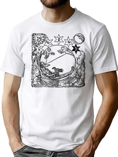 The Philosopher T-Shirt for Men & Women, T-Shirts Graphic Tee - Black