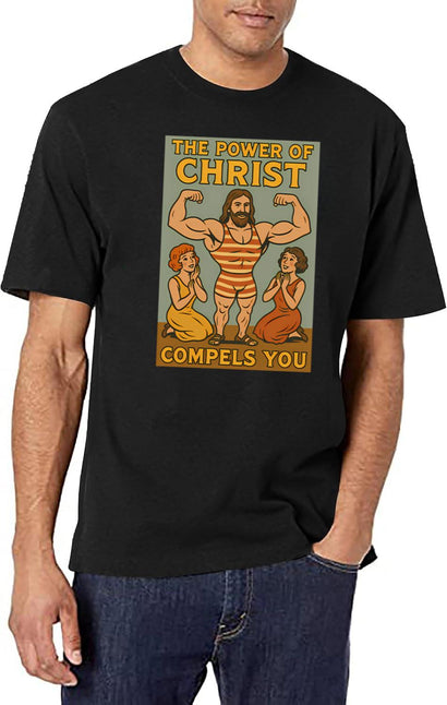 The Power Of Christ Compels You (1) T-Shirt for Men & Women, T-Shirts Graphic Tee - Black