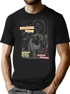 The Rocky Horror Picture Show Frank Magazine Cover T-Shirt for Men & Women, T-Shirts Graphic Tee - Black