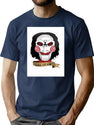 The Saw Doll Stiker T-Shirt for Men & Women, T-Shirts Graphic Tee - Navy