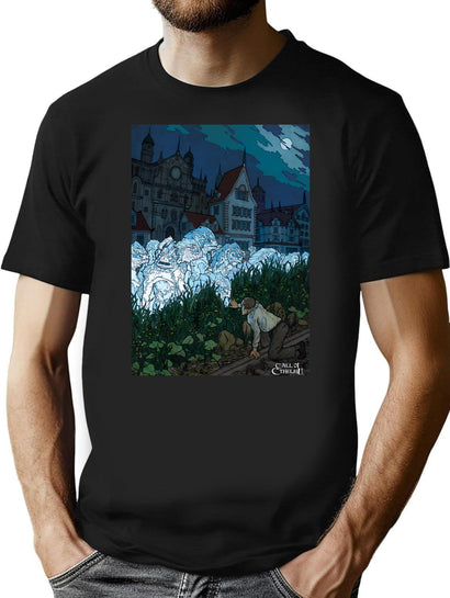The Shadow Over Innsmouth - Art By Andrey Fetisov T-Shirt for Men & Women, T-Shirts Graphic Tee - Black