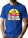 The Six Million Dollar Man Logo Vintage Premium Heavyweight Cotton T-Shirt - Blue