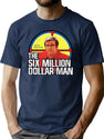 The Six Million Dollar Man Logo Vintage T-Shirt for Men & Women, T-Shirts Graphic Tee - Navy