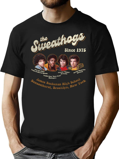The Sweathogs Retro 1975 Worn Dks T-Shirt for Men & Women, T-Shirts Graphic Tee - Black
