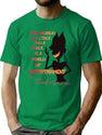 The World Is A Stage The Radio Demon Hazbin Hotel Black Premium Heavyweight Cotton T-Shirt - Green