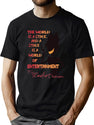 The World Is A Stage The Radio Demon Hazbin Hotel Black T-Shirt - Green