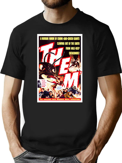 Them T-Shirt for Men & Women, T-Shirts Graphic Tee - Black