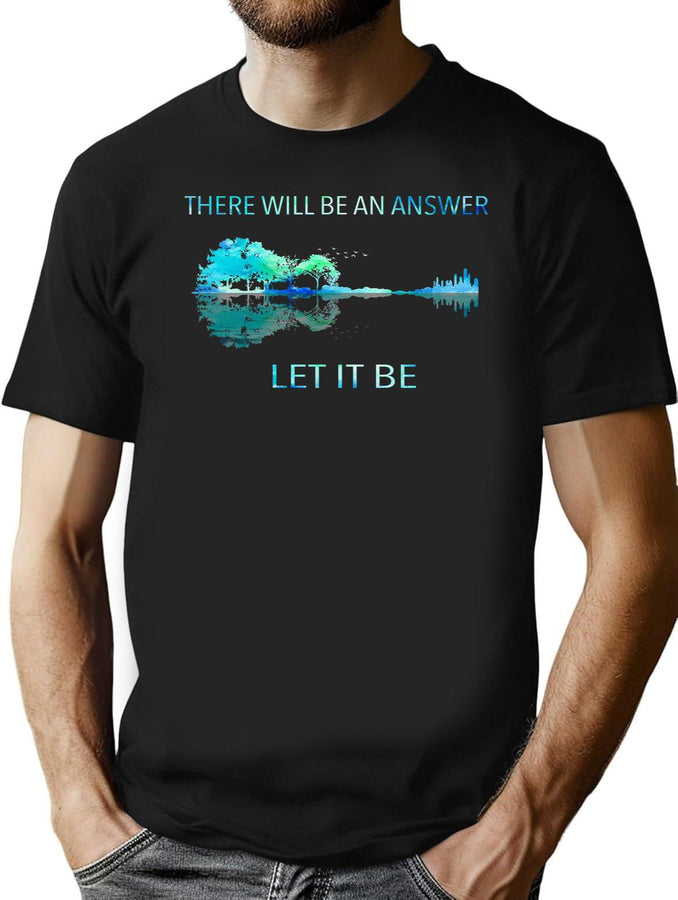There Will Be an Answer Let It Be Essential Black T-Shirt - Black