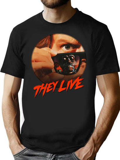 They Live T-Shirt for Men & Women, T-Shirts Graphic Tee - Black