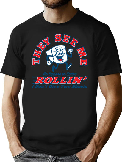 They See Me Rollin' T-Shirt for Men & Women, T-Shirts Graphic Tee - Black
