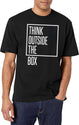 Think Outside The Box T-Shirt for Men & Women, T-Shirts Graphic Tee - White