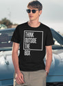 Think Outside The Box T-Shirt for Men & Women, T-Shirts Graphic Tee - Navy