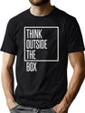 Think Outside The Box T-Shirt for Men & Women, T-Shirts Graphic Tee - Green