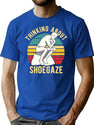 Thinking About Shoegaze Bootleg Graphic T-Shirt - Blue