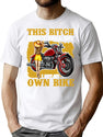 This Bitch Did Not Fall Off - Funny Gifts For Girls And Motorcycle Lovers T-Shirt for Men & Women, T-Shirts Graphic Tee - White