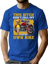 This Bitch Did Not Fall Off - Funny Gifts For Girls And Motorcycle Lovers T-Shirt for Men & Women, T-Shirts Graphic Tee - Blue