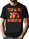 This Is My 70'S Costume Psychedelic Retro T-Shirt for Men & Women, T-Shirts Graphic Tee - Black