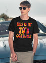 This Is My 70'S Costume Psychedelic Retro T-Shirt for Men & Women, T-Shirts Graphic Tee - Navy