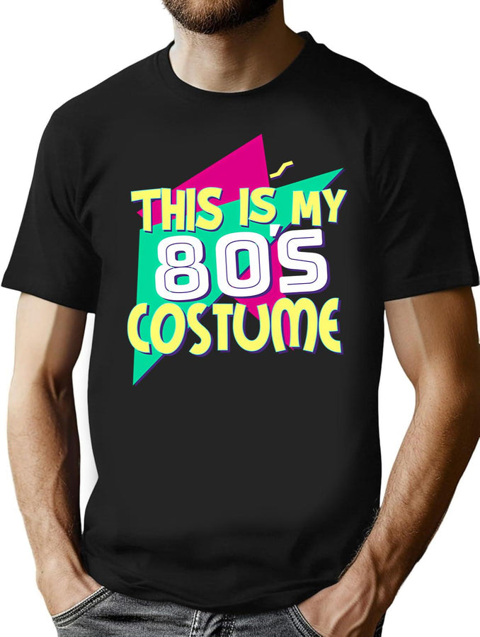 This Is My 80S Costume T-Shirt for Men & Women, T-Shirts Graphic Tee - Black