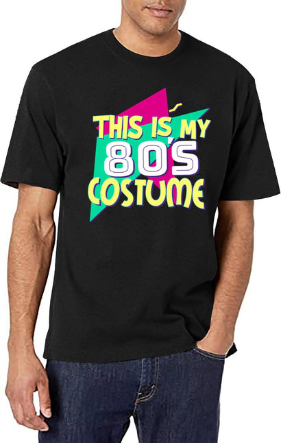 This Is My 80S Costume T-Shirt for Men & Women, T-Shirts Graphic Tee - Black