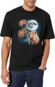 Three Capybara Vintage Retro Capybara Moon Capybara Lovers Funny Capybara Capybara Gift T-Shirt for Men & Women, T-Shirts Graphic Tee - White