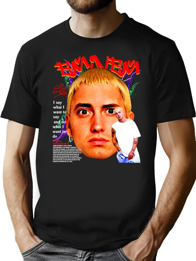 Throwback Merchandise T-Shirt for Men & Women, T-Shirts Graphic Tee - Black