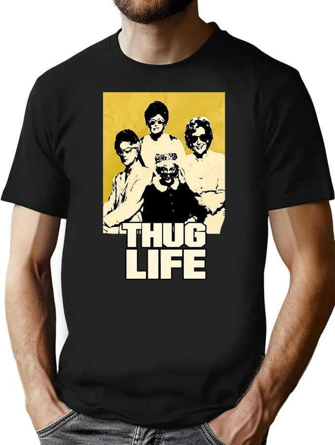 Thug Life Golden Old Betty Arthur 80S Gift Fan T-Shirt for Men & Women, T-Shirts Graphic Tee - Black