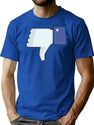 Thumbs Down T-Shirt for Men & Women, T-Shirts Graphic Tee - Blue
