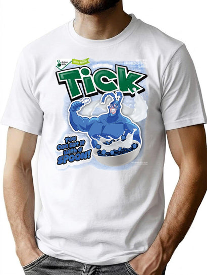 Tick Cereal T-Shirt for Men & Women, T-Shirts Graphic Tee - Black