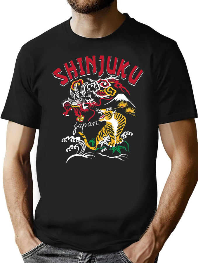 Tiger Of Shinjuku. T-Shirt for Men & Women, T-Shirts Graphic Tee - Black