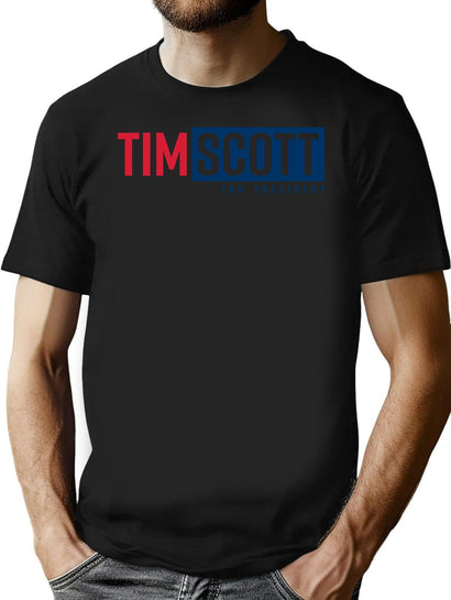 Tim Scott for President 2024 T-Shirt for Men & Women, T-Shirts Graphic Tee - Black